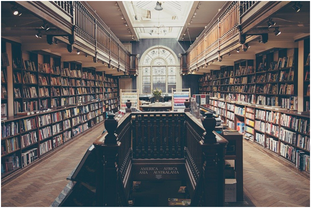 A library in an old university